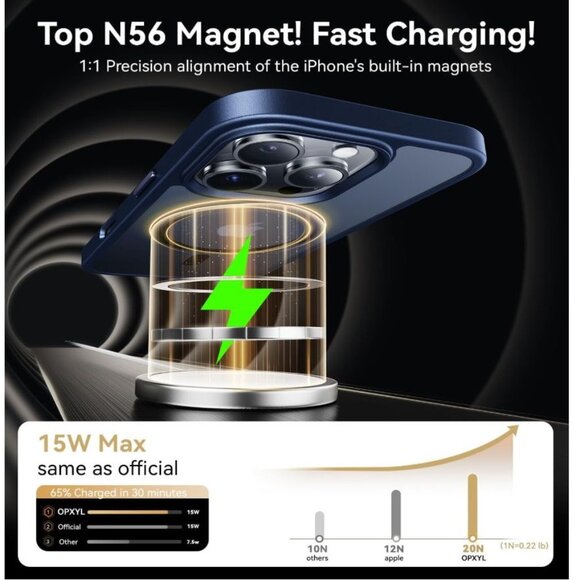 OPXYL CASE For SmartPhone Blue Magnetic for iPhone 16 Pro Max Case - Picture 3 of 5